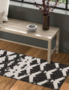 Urban Terrace Collection Area Rug -  Gramercy Runner Black and White  lifestyle 6