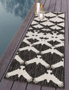 Urban Terrace Collection Area Rug -  Gramercy Runner Black and White  lifestyle 7