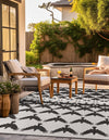 Urban Terrace Collection Area Rug -  Gramercy Square Black and White  lifestyle 5