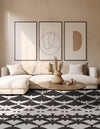 Urban Terrace Collection Area Rug -  Gramercy Square Black and White  lifestyle 6