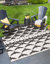 Urban Terrace Collection Area Rug -  Gramercy Square Black and White  lifestyle 7