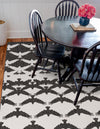 Urban Terrace Collection Area Rug -  Gramercy Square Black and White  lifestyle 10