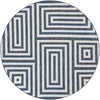 Urban Terrace Collection Area Rug -  Flatiron Round Blue Main