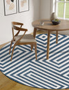 Urban Terrace Collection Area Rug -  Flatiron Round Blue  lifestyle 8