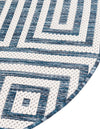 Urban Terrace Collection Area Rug -  Flatiron Round Blue  lifestyle 13