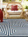 Urban Terrace Collection Area Rug -  Flatiron Square Blue  lifestyle 9