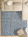 Urban Terrace Collection Area Rug -  Flatiron Square Blue  lifestyle 10