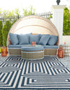 Urban Terrace Collection Area Rug -  Flatiron Rectangle Blue  lifestyle 7