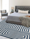 Urban Terrace Collection Area Rug -  Flatiron Rectangle Blue  lifestyle 10