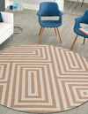 Urban Terrace Collection Area Rug -  Flatiron Round Taupe  lifestyle 6