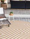 Urban Terrace Collection Area Rug -  Flatiron Round Taupe  lifestyle 9