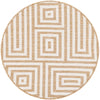 Urban Terrace Collection Area Rug -  Flatiron Round Taupe Main