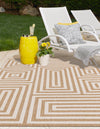 Urban Terrace Collection Area Rug -  Flatiron Rectangle Taupe  lifestyle 7