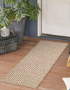 Urban Terrace Collection Area Rug -  Flatiron Runner Taupe  lifestyle 3