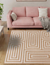 Urban Terrace Collection Area Rug -  Flatiron Square Taupe  lifestyle 2