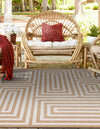 Urban Terrace Collection Area Rug -  Flatiron Square Taupe  lifestyle 7