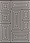 Urban Terrace Collection Area Rug -  Flatiron Rectangle Black and White  lifestyle 4