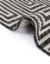 Urban Terrace Collection Area Rug -  Flatiron Rectangle Black and White  lifestyle 6