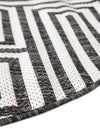 Urban Terrace Collection Area Rug -  Flatiron Round Black and White  lifestyle 149