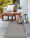 Urban Terrace Collection Area Rug -  Flatiron Runner Black and White  lifestyle 76