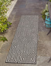 Urban Terrace Collection Area Rug -  Flatiron Runner Black and White  lifestyle 112