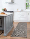 Urban Terrace Collection Area Rug -  Flatiron Runner Black and White  lifestyle 139