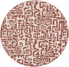 Urban Terrace Collection Area Rug -  Madison Round Rust Red  lifestyle 74