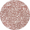 Urban Terrace Collection Area Rug -  Madison Round Rust Red Main