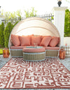 Urban Terrace Collection Area Rug -  Madison Rectangle Rust Red  lifestyle 4