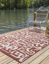 Urban Terrace Collection Area Rug -  Madison Rectangle Rust Red  lifestyle 6