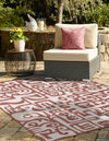 Urban Terrace Collection Area Rug -  Madison Rectangle Rust Red  lifestyle 10