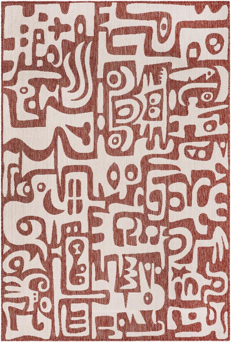 Urban Terrace Collection Area Rug -  Madison Rectangle Rust Red Main