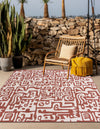 Urban Terrace Collection Area Rug -  Madison Square Rust Red  lifestyle 0