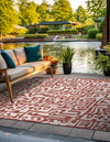 Urban Terrace Collection Area Rug -  Madison Square Rust Red  lifestyle 6