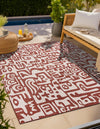 Urban Terrace Collection Area Rug -  Madison Square Rust Red  lifestyle 7