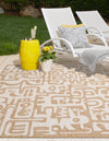 Urban Terrace Collection Area Rug -  Madison Rectangle Taupe  lifestyle 0