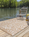 Urban Terrace Collection Area Rug -  Madison Rectangle Taupe  lifestyle 5