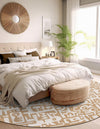 Urban Terrace Collection Area Rug -  Madison Round Taupe  lifestyle 2