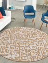 Urban Terrace Collection Area Rug -  Madison Round Taupe  lifestyle 6