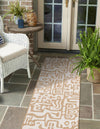 Urban Terrace Collection Area Rug -  Madison Runner Taupe  lifestyle 156