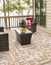 Urban Terrace Collection Area Rug -  Madison Square Taupe  lifestyle 133