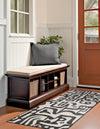 Urban Terrace Collection Area Rug -  Madison Runner Black and White  lifestyle 166