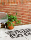 Urban Terrace Collection Area Rug -  Madison Runner Black and White  lifestyle 178