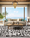 Urban Terrace Collection Area Rug -  Madison Square Black and White  lifestyle 167