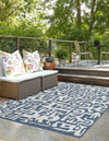 Urban Terrace Collection Area Rug -  Madison Rectangle Blue  lifestyle 2