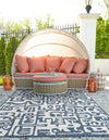 Urban Terrace Collection Area Rug -  Madison Rectangle Blue  lifestyle 3