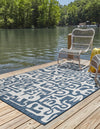 Urban Terrace Collection Area Rug -  Madison Rectangle Blue  lifestyle 7