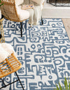 Urban Terrace Collection Area Rug -  Madison Rectangle Blue  lifestyle 8