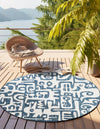 Urban Terrace Collection Area Rug -  Madison Round Blue  lifestyle 4