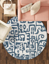 Urban Terrace Collection Area Rug -  Madison Round Blue  lifestyle 11